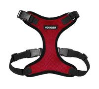 Best Pet Supplies Voyager Pettorina per animali domestici con chiusura Step-in, per tutte le condizioni atmosferiche, regolabile, per cani e gatti, finitura rosso/nero, XS