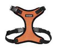 Best Pet Supplies Voyager Pettorina per animali domestici con chiusura Step-in, per tutte le condizioni atmosferiche, regolabile, per cani e gatti, finitura arancione/nero, XS