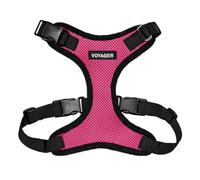 Best Pet Supplies Voyager Pettorina per animali domestici con chiusura Step-in, per tutte le condizioni atmosferiche, regolabile, per cani e gatti, finitura fucsia/nero, L