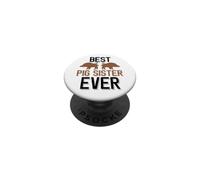 Best Pig Sister Ever Caccia al cinghiale PopSockets PopGrip Adesivo