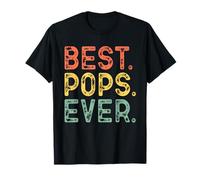 Best Pops Ever Funny Vintage Retro Maglietta