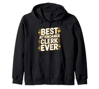 Best Presenze Clerk Ever Design - Bold Gold Trophy Felpa con Cappuccio