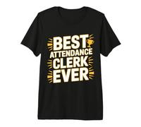 Best Presenze Clerk Ever Design - Bold Gold Trophy Maglietta Premium