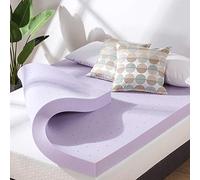 Best Price Mattress Coprimaterasso in memory foam ventilato da 10,2 cm, con infusione lenitiva di lavanda, certificato CertiPUR-US, king size