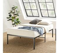 Best Price Mattress Struttura letto con piattaforma in metallo, doghe in acciaio resistente, colore nero, doppia