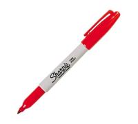 Sharpie S0810940, marcatore Fine, rosso, 12pz, 0.9mm, permanente