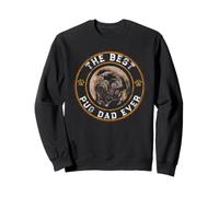Best Pug Dad Ever Black Pugs Owner Vintage Dog Lover Felpa
