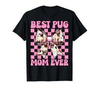 Best Pug Mom Ever Pug Mama Dog Festa della Mamma Coquette Bow Maglietta