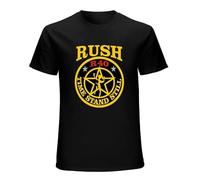 Best Rock Rush Band Mens T-Shirt Unisex Graphic Black Tee Shirt L