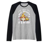 Best School Bus Driver Graphic with Funny Teacher GNOME Maglia con Maniche Raglan