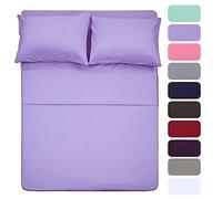 Best Season Lenzuolo Set- Luxucy più Morbido in Microfibra Lenzuola Platinum Collection Deep Pocket Rughe e Resistente all' Usura. 4 Pezzo, Microfibra, Lavender, Queen