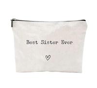 Best Sister Ever - Astuccio da viaggio per WC, borsa da viaggio, migliore sorella dei tempi grande organizzatore regali per sorelle, regali di compleanno di Natale divertenti, TR