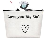 Best Sister Ever - Borsa da viaggio, borsa da viaggio, organizer per articoli da toeletta, regalo per sorella, divertente regalo di Natale, compleanno, trucco, Ti amo, Grande Sorella, vedi descrizione