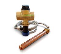 Best Solar Valvola di scarico termico a doppia sicurezza 3/4" F per caldaie a combustibile solido (1, Taratura 85°C)