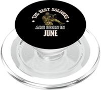 Best Soldiers Are Born In June Army Militare Regalo di compleanno PopSockets PopGrip per MagSafe
