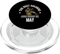 Best Soldiers Are Born In May Army Militare Regalo di compleanno PopSockets PopGrip per MagSafe