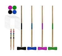 BEST SPORTING Crocket Crocket - Croquet per adulti e bambini, con racchette da neve, palline, scopi, paletti per marcatura, giochi all'aperto per adulti, giochi da giardino per bambini, kit croquet