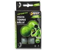 Best Sporting - Palline divertenti da ping pong, 6 pezzi, fosforescenti fluorescenti in the Dark, 40 mm, colore: Verde