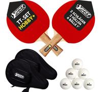 Best Sporting Set Racchette Da Ping Pong HOBBY+ I 2 Schläger 2 Taschen 6 Bälle