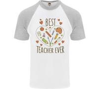 Best Teacher Ever Insegnamento Matematica Inglese Scienza DA UOMO S/S T-Shirt