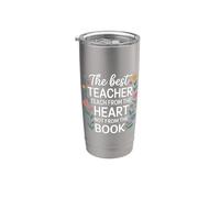 Best Teachers Teach From The Heart Not The Book Bicchiere termico in acciaio inox doppia parete
