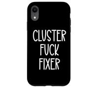 Best Team Ever Coworker Cluster Fuck Fixer of Everything Dad Custodia per iPhone XR