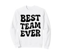 Best Team Ever Retro Anni Settanta Ondulato Tipografia Design Felpa