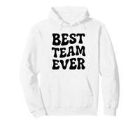 Best Team Ever Retro Anni Settanta Ondulato Tipografia Design Felpa con Cappuccio