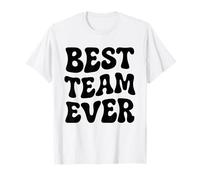 Best Team Ever Retro Anni Settanta Ondulato Tipografia Design Maglietta
