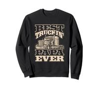 Best Truckin Papa Semi Truck Driver Trucker Life Felpa