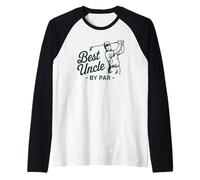 Best Uncle by Par - Divertente Gioco di Parole da Golf, Design umoristico Maglia con Maniche Raglan