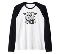 Best Uncle Ever Maglia con Maniche Raglan