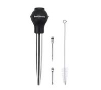 Best Utensils - Lampadina in silicone LFGB di qualità in acciaio INOX, con ago e spazzola per iniettore marinata