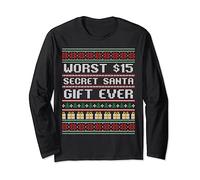 Best Worst $15 Secret Santa Gift Ever Shirt Idea regalo divertente Maglia a Manica