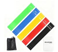 Bestac Set di 5 anelli per esercizi, la tua palestra portatile per l'allenamento della forza, completa di guida e borsa da viaggio (multicolore)