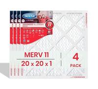BestAir Filtro dell'aria 20 x 20 x 1 (confezione da 4) | MERV 11 Advanced Allergen 8500 HVAC AC Furnace Filter | Filtro dell'aria di ricambio per uso residenziale e commerciale | Prodotto negli Stati