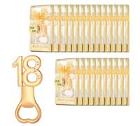 BestAlice Bomboniera per 18° Compleanno Apribottiglie, Souvenir in Evidenza con Numero Dorato con Strass, con Confezione Regalo per Feste di Compleanno, Celebrazioni di Anniversario(24pcs-Oro)
