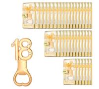 BestAlice Bomboniera per 18° Compleanno Apribottiglie, Souvenir in Evidenza con Numero Dorato con Strass, con Confezione Regalo per Feste di Compleanno, Celebrazioni di Anniversario(36pcs-Oro)