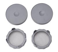 BestAlice Confezione da 4 coperchi per germogliare, coperchio con schermo in acciaio inox per barattoli di vetro a bocca larga 86 mm, kit per germinazione