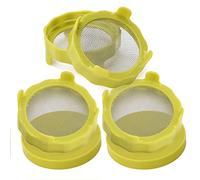 BestAlice Confezione da 6 coperchi per germogliare, coperchio con schermo in acciaio inox per barattoli di vetro a bocca larga 86 mm, kit di germinazione