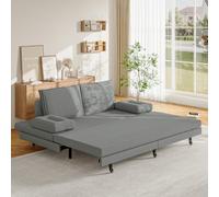 BestAlice Divano letto 90/180 x 200 cm, con schienale e materasso pieghevole, letto pieghevole con imbottitura, letto estraibile, letto singolo estraibile per letto matrimoniale, divano con cuscino