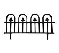 BestAlice Mini Recinzione Paesaggistica in Plastica, Staccionata Bianca Confine del Giardino Paletti da Terra per Animali Recinzione per Recinzione da Giardino Decorativa da Giardino, per(Nero)