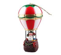 BestAlice Ornamento Natalizio, Mongolfiera Vecchio Uomo Vecchio Decorazioni Natalizie, Decorazione da Tavolo Natalizia, Statua con Luce Notturna di Babbo Natale, Decorazioni