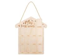 BestAlice Wood Cornice per Bambini, Cornice per Foto del Mio Primo Anno 12 Mesi Cornice per Bambini Cornice da Tavolo Accessori per la Cameretta dei Bambini Lavagna per Ricordi Dell'infanzia