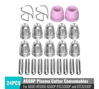 bestarc AG60P Consumabili per taglierina al plasma Ugelli con punta per cannello da taglio 24 pezzi adatti per AG60 WSD60 AG60P e BTC500DP