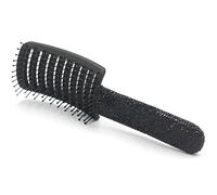 Bestbling Bling Styling capelli lisci e districanti spazzola per capelli per donne, ragazze, uomini, a forma di arco Spareribs pettine (nero)