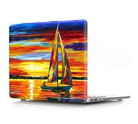 BestCatgift Air 11 Hard Shell Custodia with Keyboard Cover per MacBook Air 11 inch (Models: A1370 And A1465),Sailboat