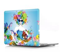 BestCatgift Air 13 Hard Shell Custodia with Keyboard Cover per Newest MacBook Air 13 inch (Models: A1932),Flowers Girl-D