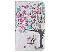 Bestcatgift PU Leather Wallet Custodia per Galaxy Tab A 7.0, [3D Relief Pattern][Wake/Sleep Function][Touch Pen Cover] Smart Flip Cover per Galaxy Tab A 7.0 inch SM-T280 SM-T285 - Girl Under The Tree
