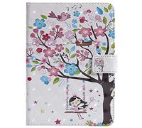Bestcatgift PU Leather Wallet Custodia per Whiel 4, [3D Relief Pattern][Wake/Sleep Function][Touch Pen Cover] Flip Cover Wallet Custodia per Amazon Whiel 1 2 3 (6.0 inch) - Girl Under The Tree